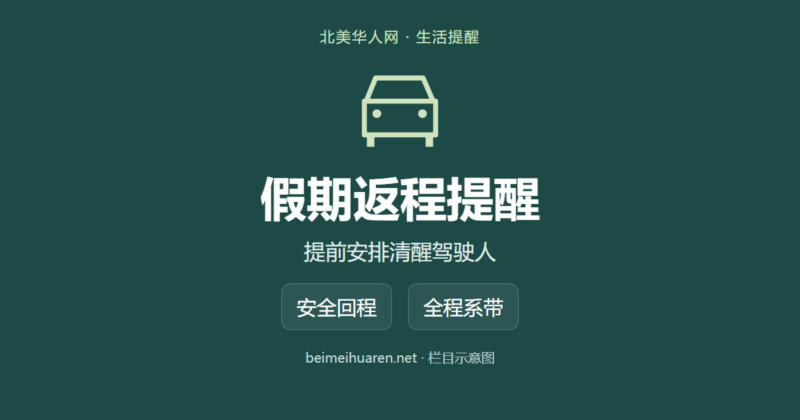 加州劳动节返程提醒：CHP假日执法期至9月7日晚11:59-北美华人网
