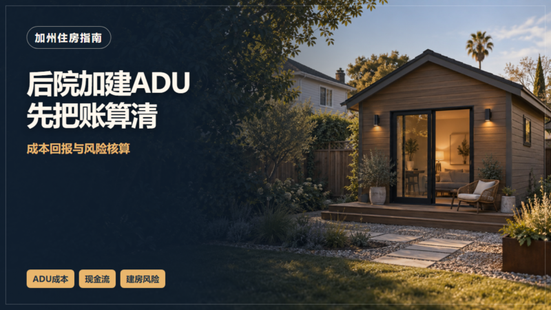 加州ADU出租成本核算：建造预算、贷款月供与租金回报-北美华人网