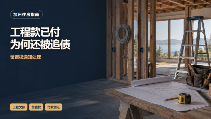 加州装修工程留置权：已付承包商，仍被分包商追款怎么办-北美华人网