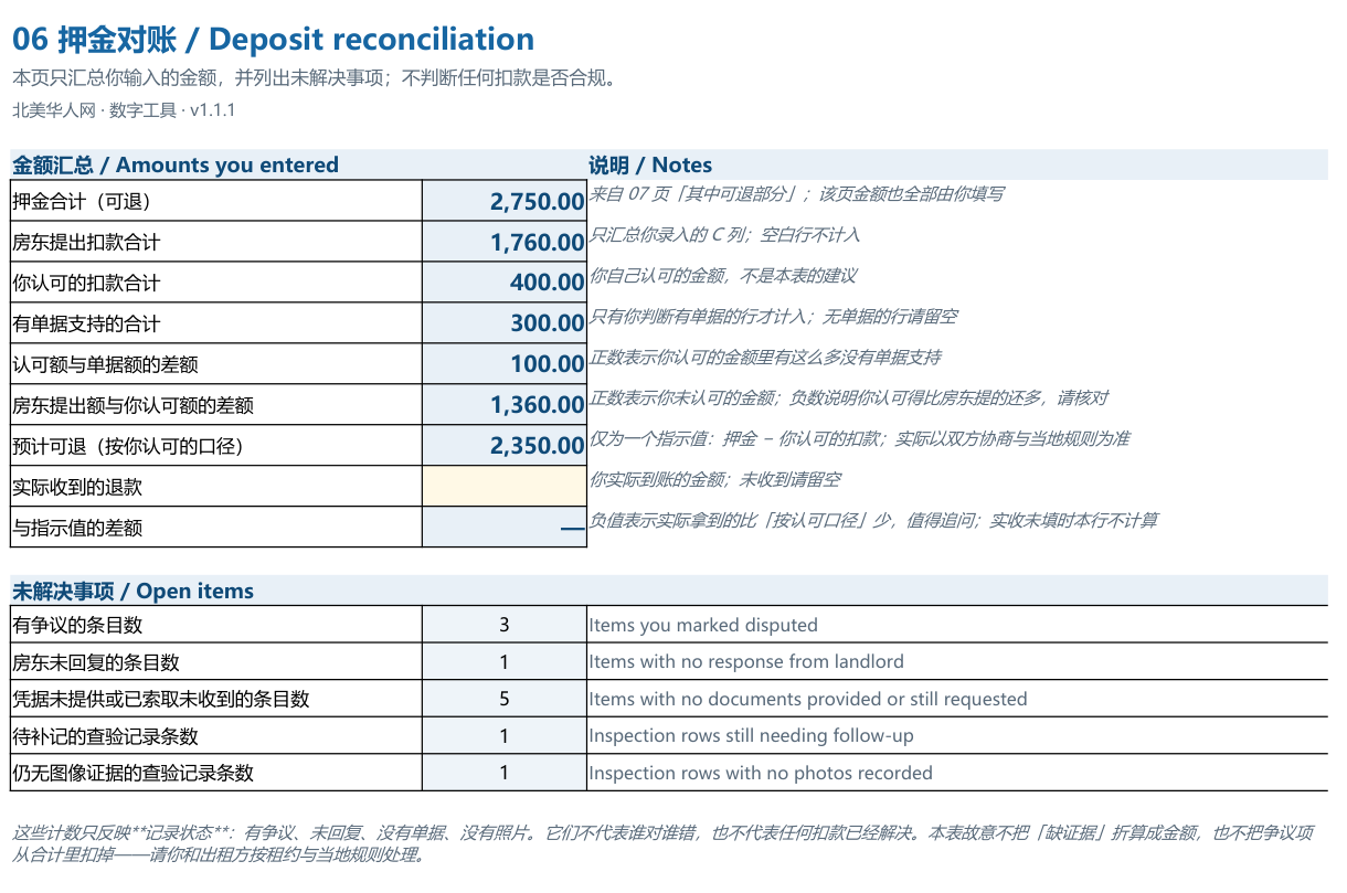商品样张二_押金对账结果