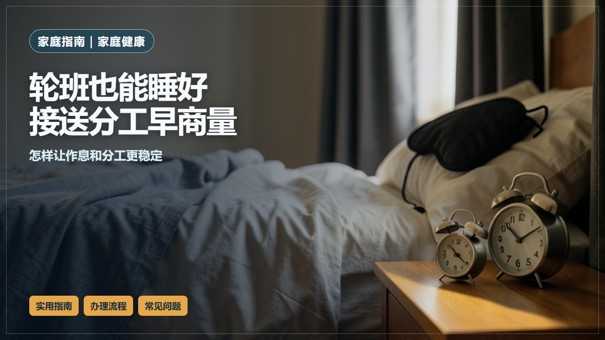 AI生成：真实家庭卧室一角，自然光下有一张铺好的床、枕头上的睡眠眼罩、床头柜上的指针式闹钟和拉上的厚窗帘，床与床头柜位于画面右侧三分之一，左侧延续同一房间的墙面与木地板。