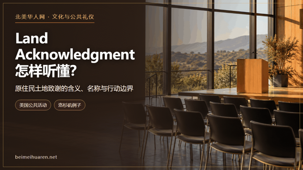 美国活动开场的 Land Acknowledgment 是什么？怎样听懂原住民土地致谢