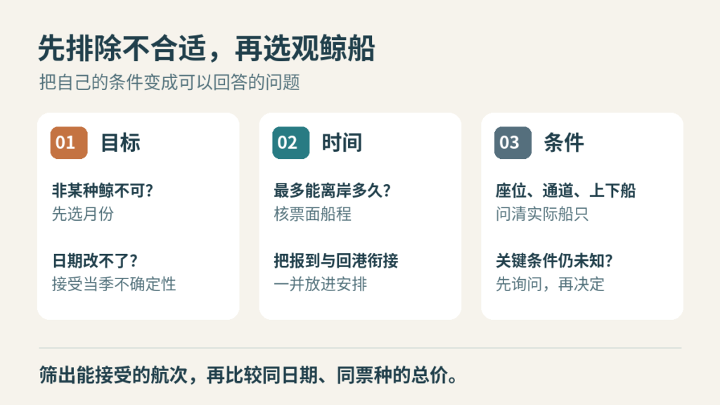 蒙特雷湾观鲸怎么选：船型、时长与晕船准备